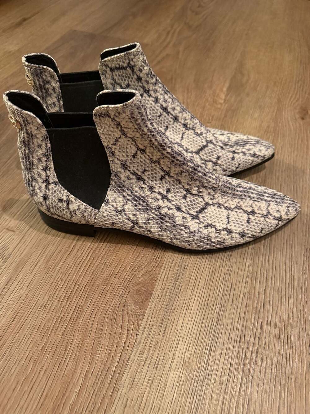 Cole Haan Grand.OS W15703 Snakeskin Print Chelsea Boots Size 9B